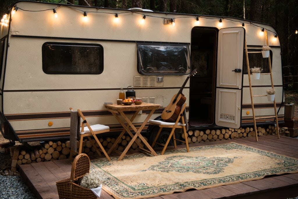 outdoor lounge area