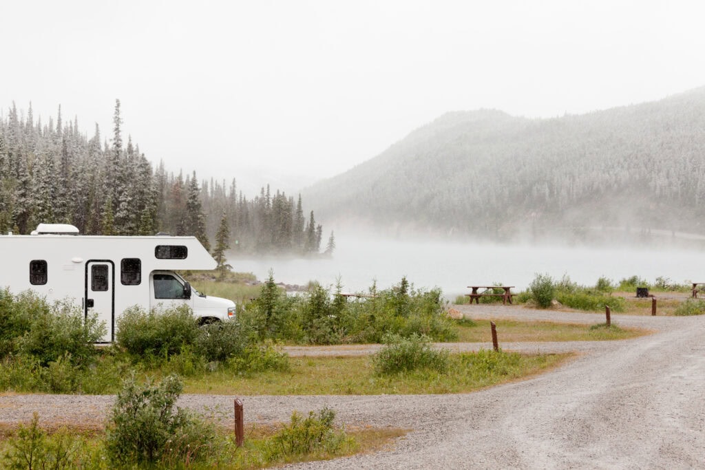 RV parking and leveling